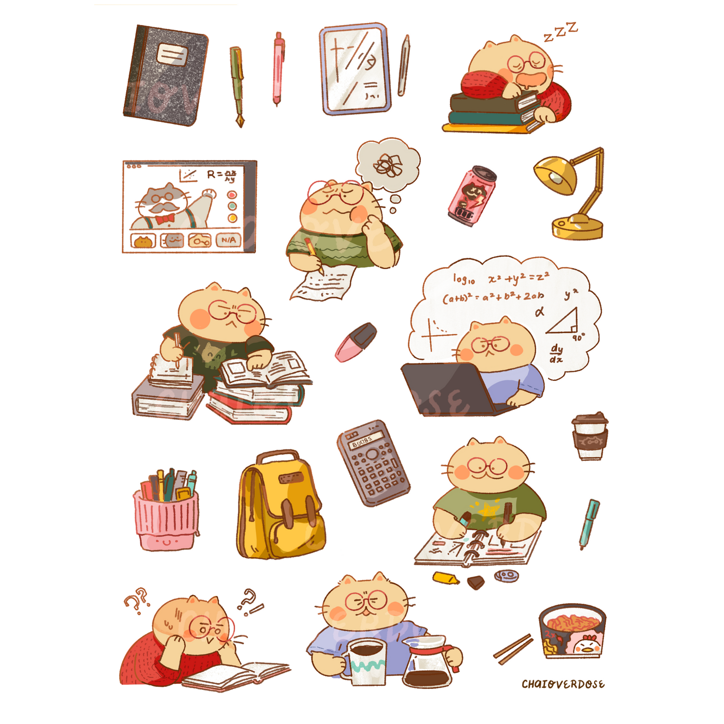 Study Time Sticker Sheet