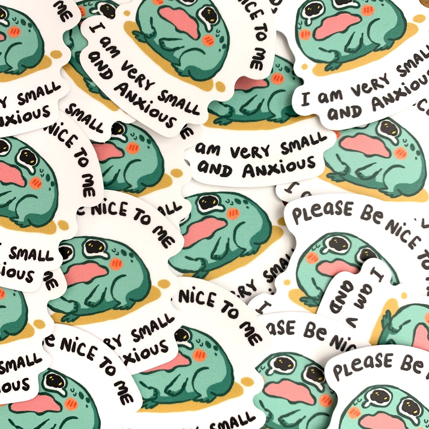 Smol and Anxious Sticker