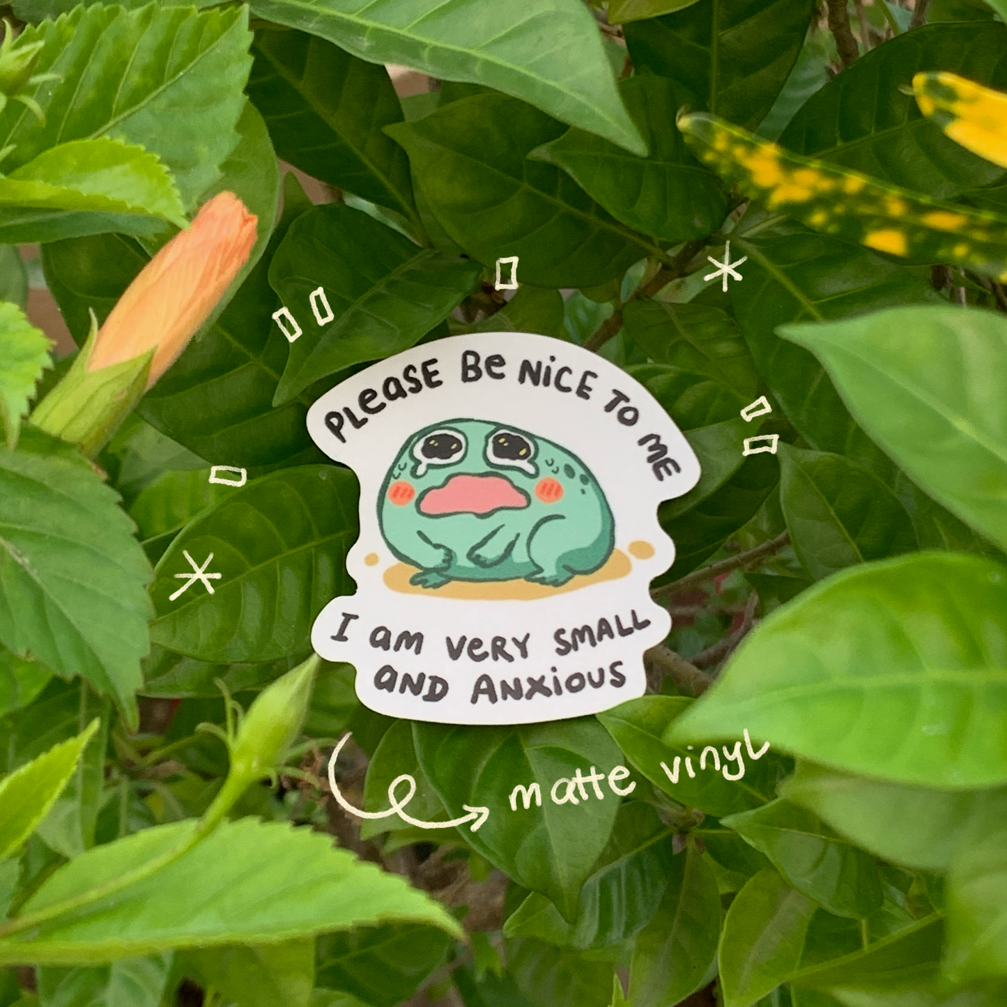 Smol and Anxious Sticker