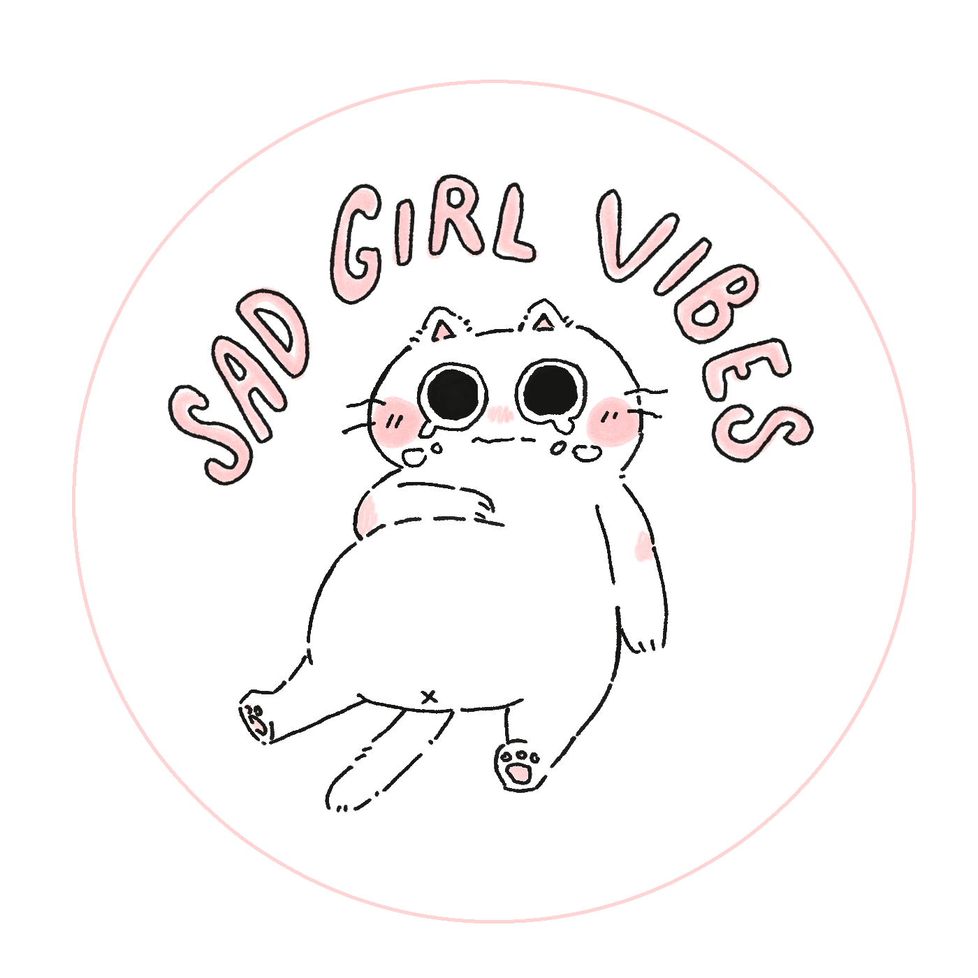 Sad Girl Vibes Sticker