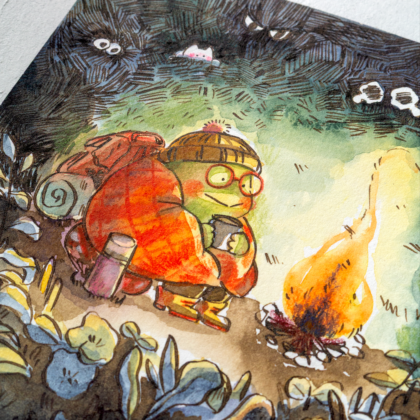 Cozy Spooky Forest Original Artwork