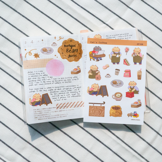 Cat's Coffee Sticker Sheet