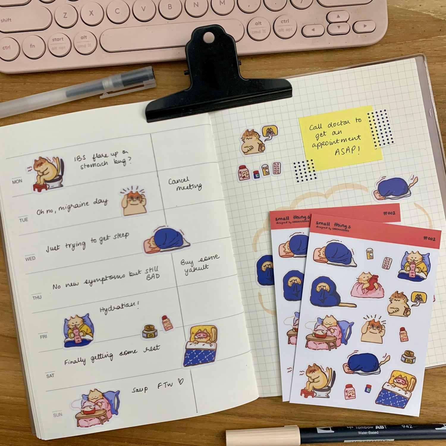 Sick Day - Small Things Planner Sticker Sheet #002 – Chaioverdose