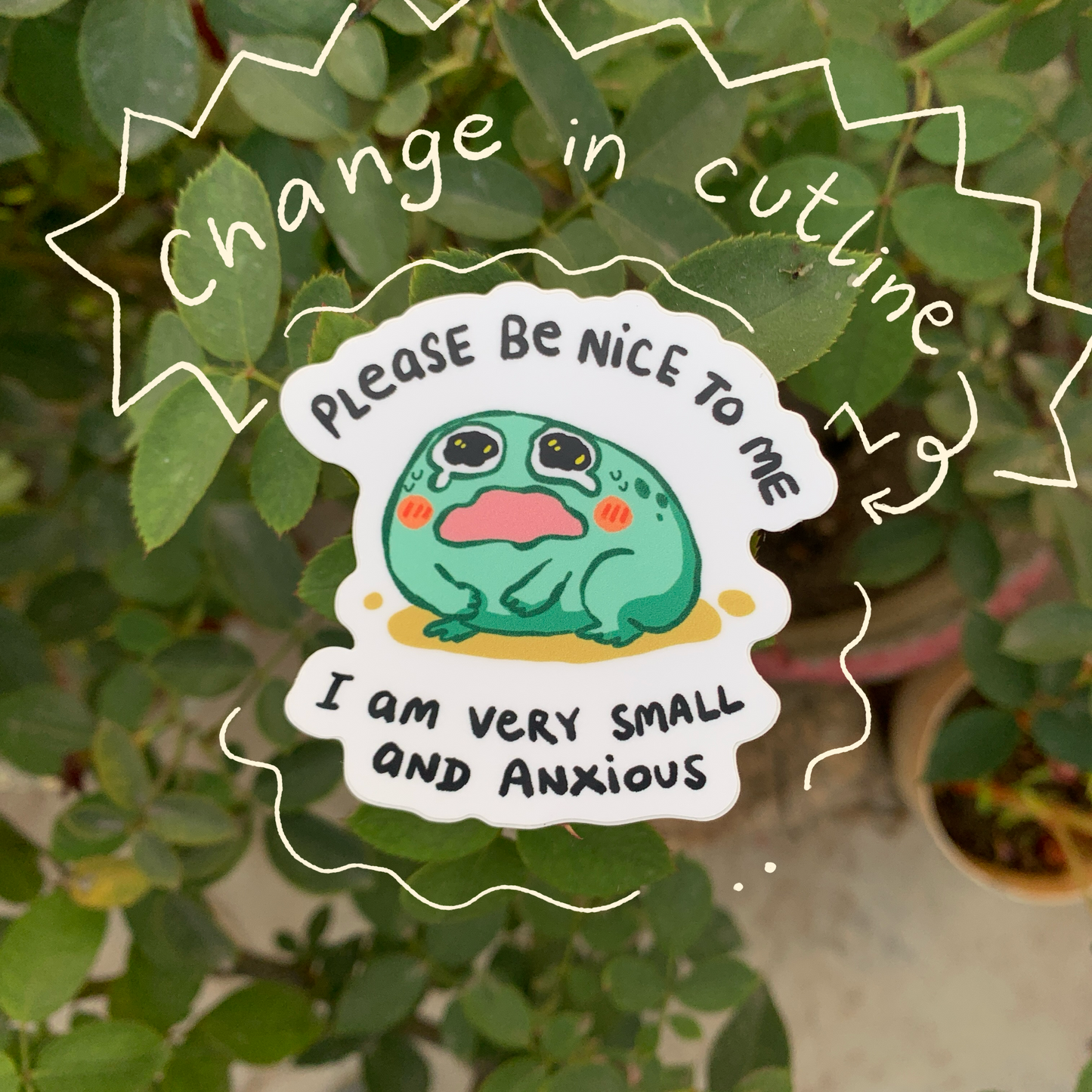 Smol and Anxious Sticker