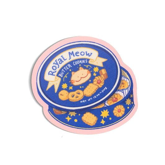 Royal Meow Cookie Tin Sticker