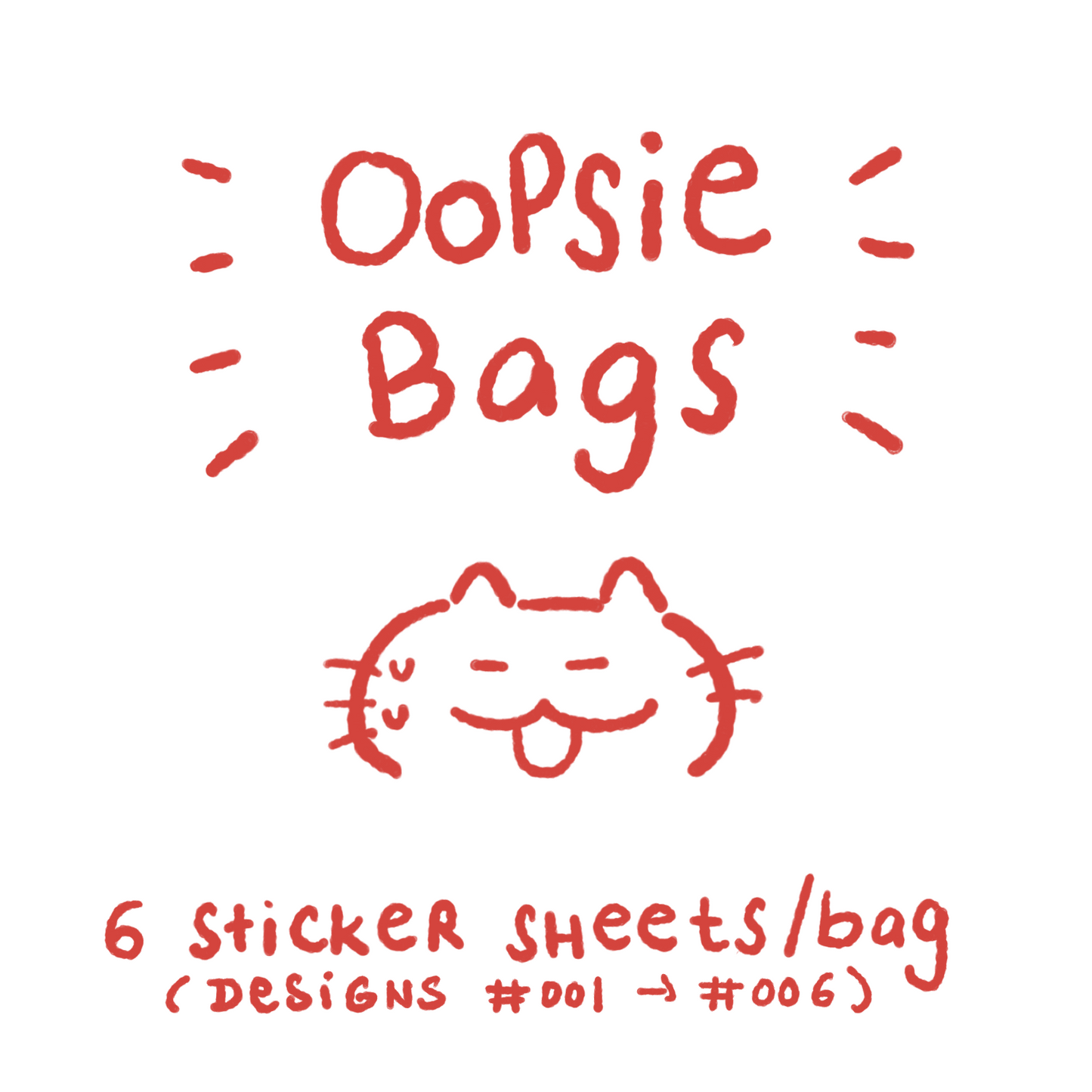 Small Things Sticker Sheet Oopsie Bags