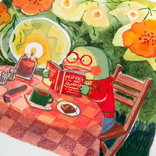 Reading in Public Original Artwork
