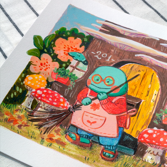 Autumn Cleaning Original Artwork