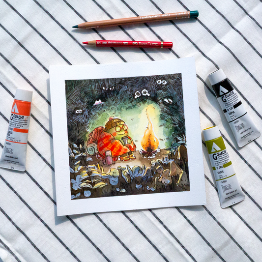 Cozy Spooky Forest Original Artwork