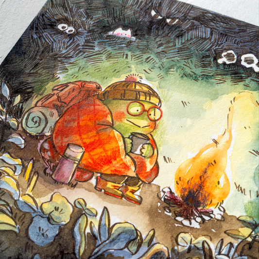 Cozy Spooky Forest Original Artwork