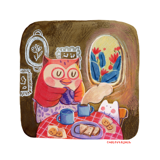 Cozy Teatime Art Print